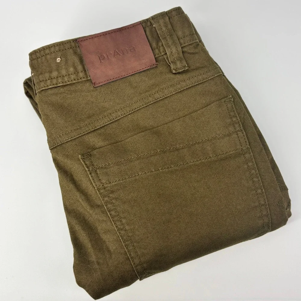 Prana Bridger Jean 30 Inseam Mens 28 Peat Green Slim Fit‎ Pants M4BD30315 NEW